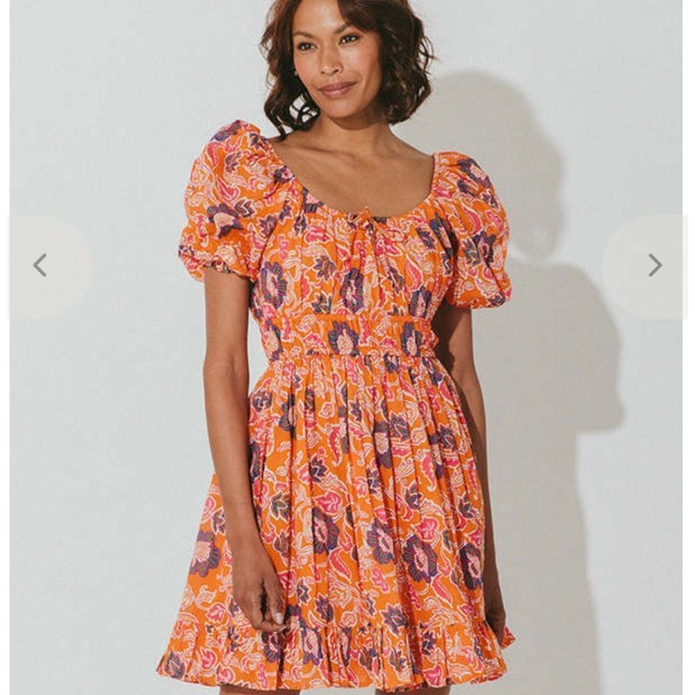 Cleobella Kalena  Floral Puff Sleeve Dress - Picture 2 of 8
